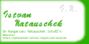 istvan matauschek business card